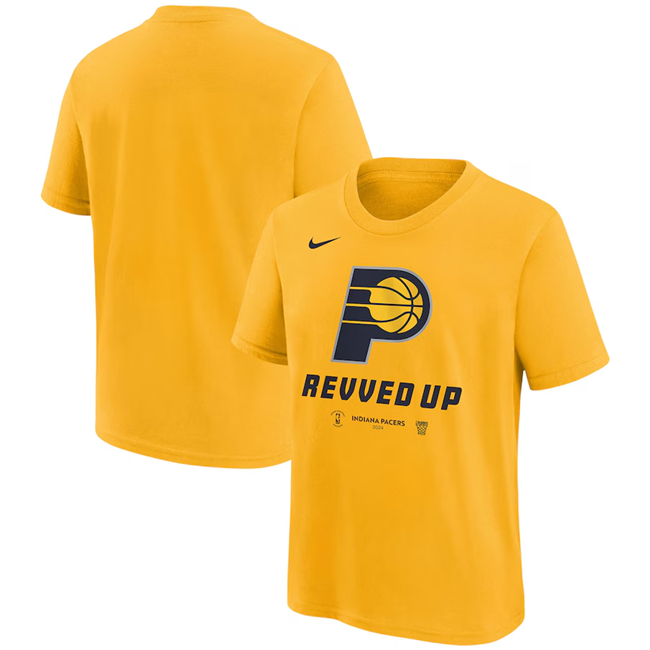 Men's Indiana Pacers Gold 2024 Playoffs Mantra T-Shirt